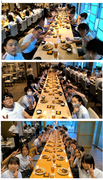 【修学旅行(4)】みんなで美味しい夕食タイム
